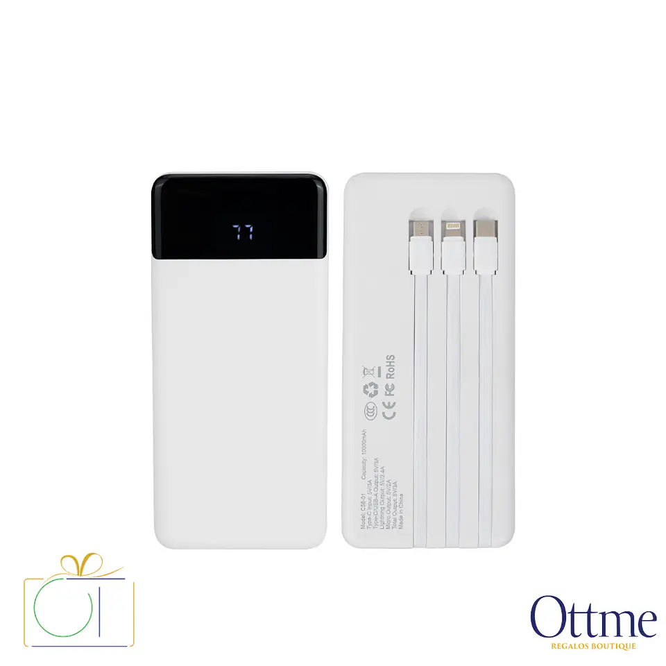 Deluxe Power Bank 10.000mAh con Pantalla LED Personalizable 1