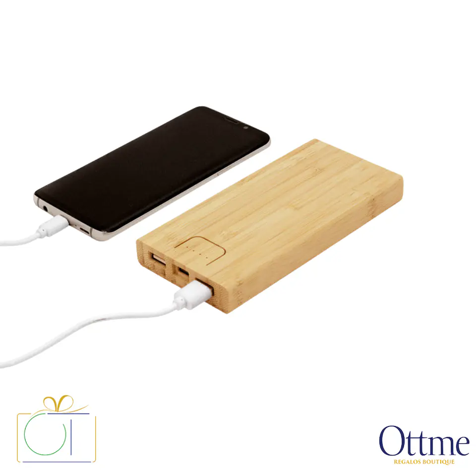 Power Bank BAMBPOWER 2 de Bambú 10000mAh Personalizable 2