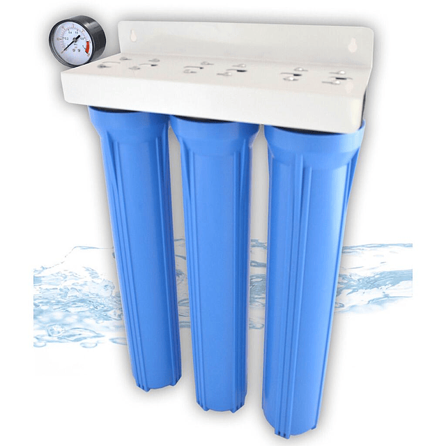 Mega filtro de agua Triple filtración 20” x 2.5"  Aquaionic