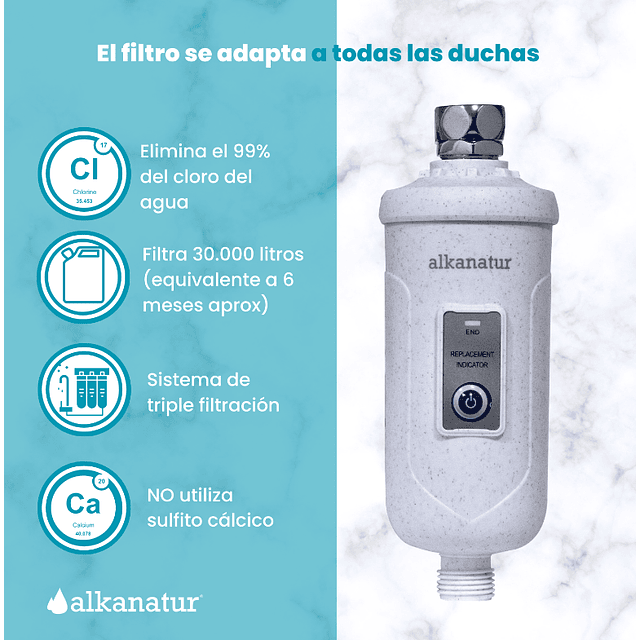 Filtro para ducha Alkanatur