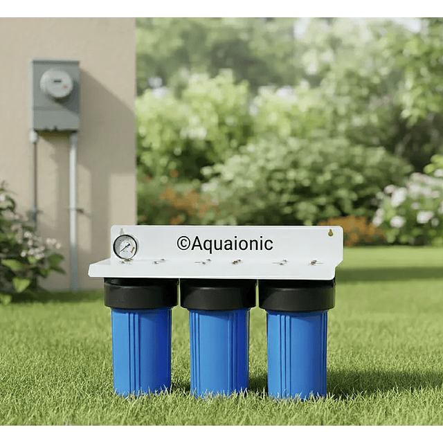 Super Filtro de Agua Triple 10″ x 4.5″ para Sarro y Aguas Duras
