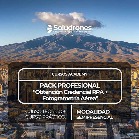 PACK PROFESIONAL "OBTENCIÓN CREDENCIAL OPERADOR RPA + FOTOGRAMETRÍA AÉREA"