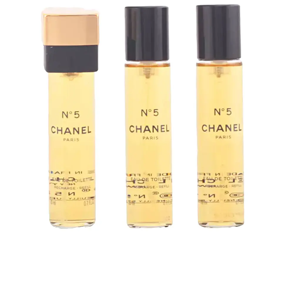 Chanel Nº 5 eau de toilette recarga vaporizador de bolsa 3 x 20 ml 1