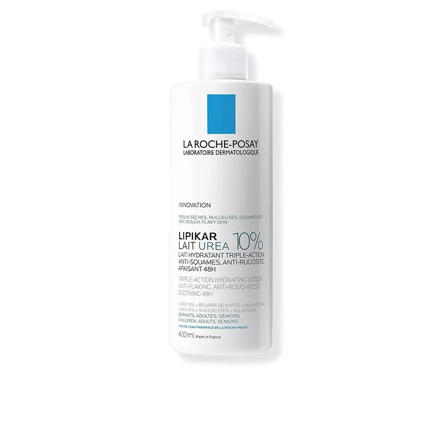 La Roche Posay, LIPIKAR UREA 10%, leite hidratante tripla ação 1