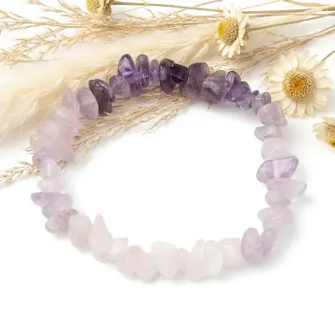 Produtos Namasté, Pulseira Ametista e Quartzo Rosa
