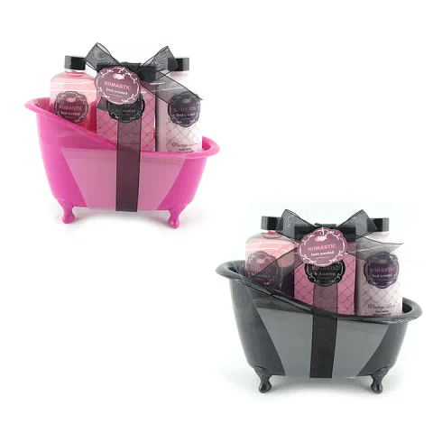 Kit de Banho Beauty - Banheira Preta Romântica - Rosa