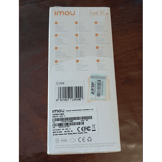 Cámara Seguridad Wifi Imou Cue 2c Hd 2mp Visión Nocturna 1080p - H265 – Zoom digital 8x – Audio - Interior
