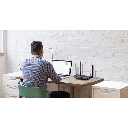 Router TP-link, Archer C6, Wifi - Doble banda - AC 1200 Full Gigabit Mu-mimo Negro 100V/240V