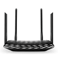 Router TP-link, Archer C6, Wifi - Doble banda - AC 1200 Full Gigabit Mu-mimo Negro 100V/240V