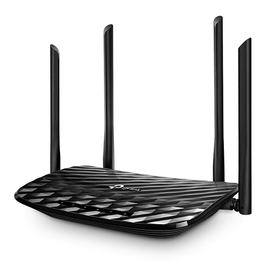 Router TP-link, Archer C6, Wifi - Doble banda - AC 1200 Full Gigabit Mu-mimo Negro 100V/240V