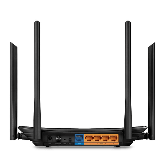 Router TP-link, Archer C6, Wifi - Doble banda - AC 1200 Full Gigabit Mu-mimo Negro 100V/240V