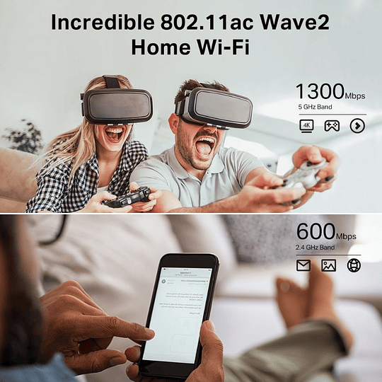 Router TP-link, Archer C80, Wifi - Doble banda - AC 1900 4 Antenas V2.20