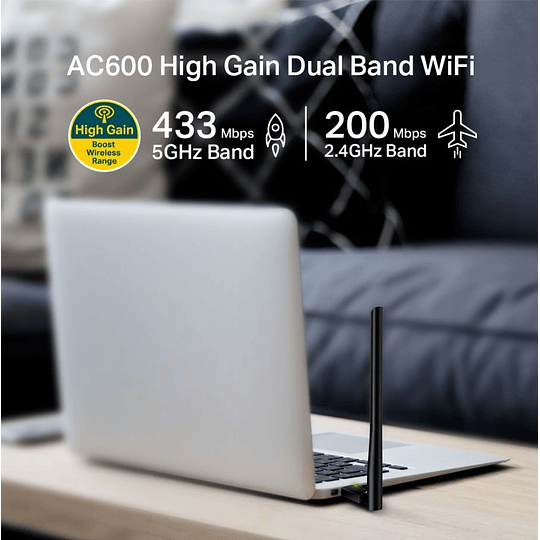 Antena Ac600 Tp Link Archer T2u Plus Wireless Dual Band Usb Hi Gain