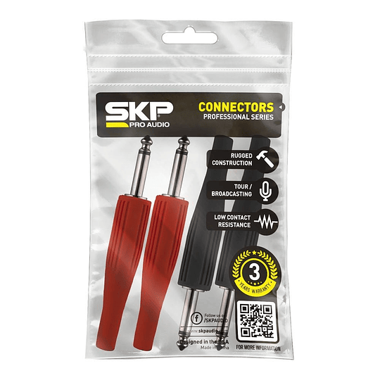 SET CONECTOR TS MONO ROJO/NEGRO  SKP T16