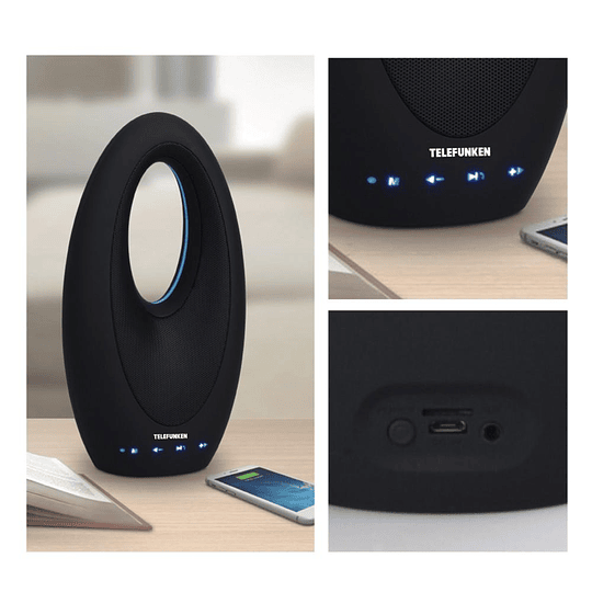 PARLANTE PORTATIL BLUETOOTH TELEFUNKEN STYLE BK