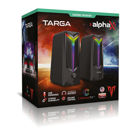 Par de Parlantes Gamer para PC Targa Alpha X