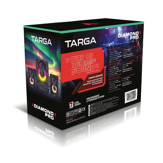 Kit de parlantes Gamer para PC Targa Diamond Pro