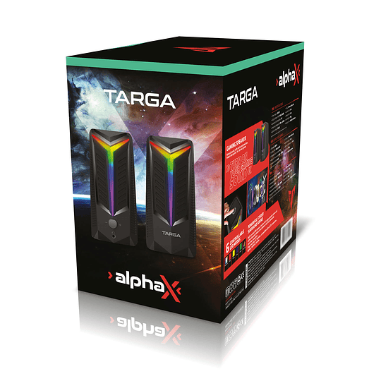 Par de Parlantes Gamer para PC Targa Alpha X