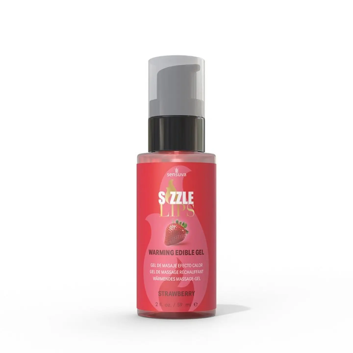 Sizzle Lips Gel Comestible Efecto Calor - Frutilla 59 ml 1