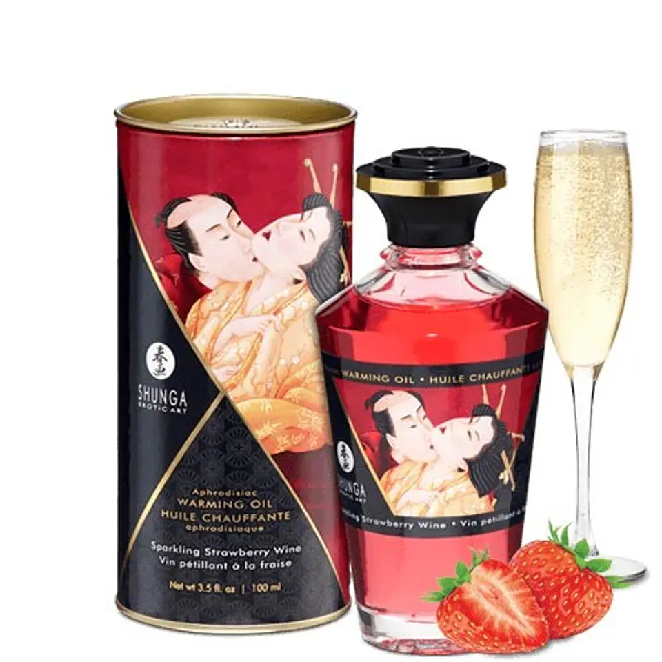 Aceite Afrodisiaco Calor Shunga - Frutillas con Champaña 1