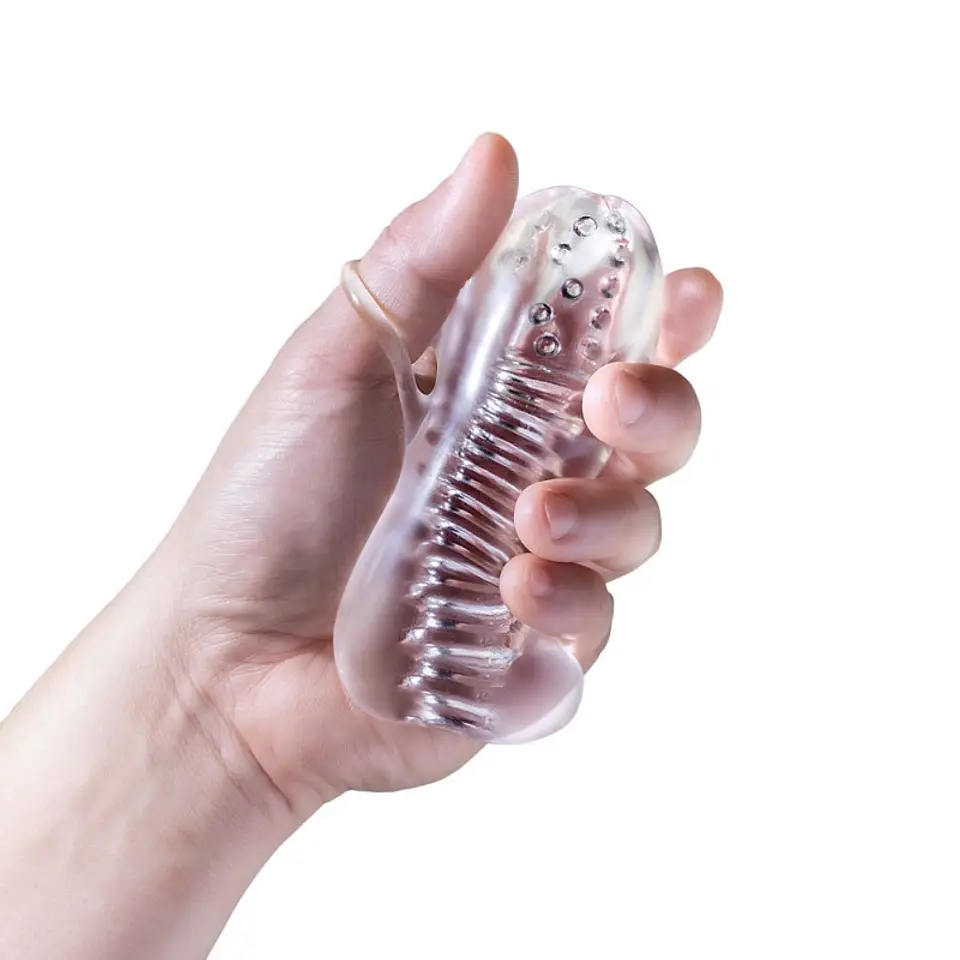 Squeezy Masturbador Transparente Texturizado 1