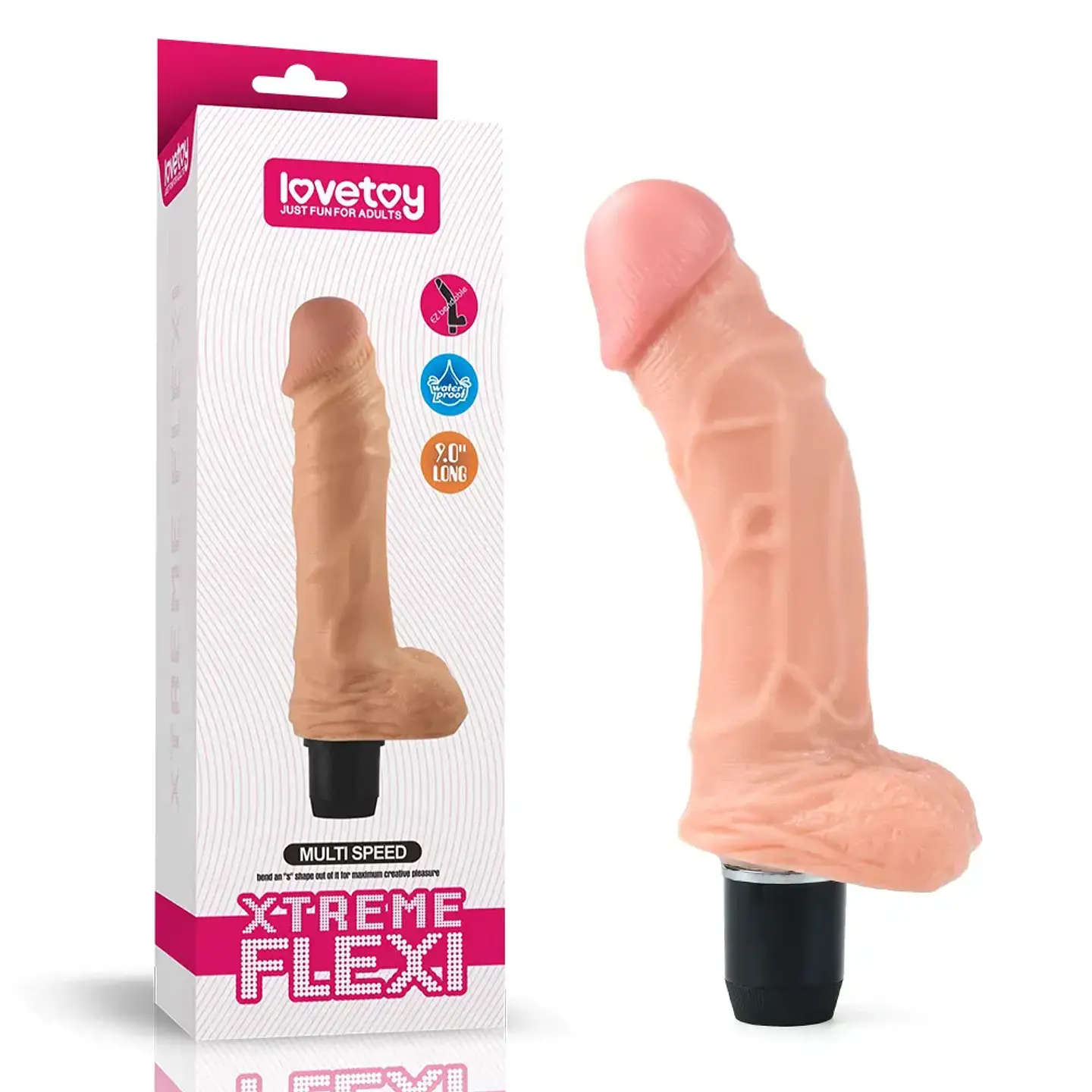 DILDO VIBRADOR 23 CM XTREME FLEXI- LOVETOY 1