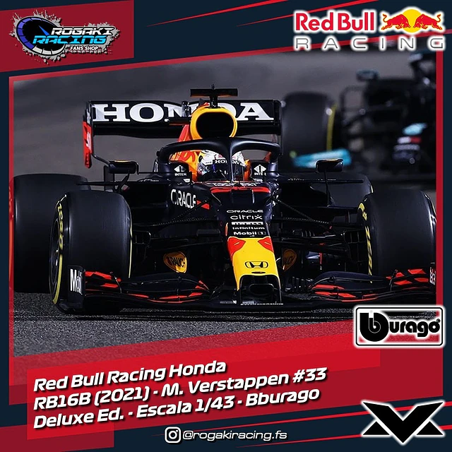 Redbull Racing Max Verstappen Rb16b 33 Edicion De Luxe E