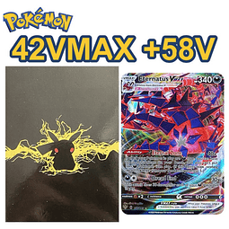 100 cartas pokemon: 42Vmax + 58V