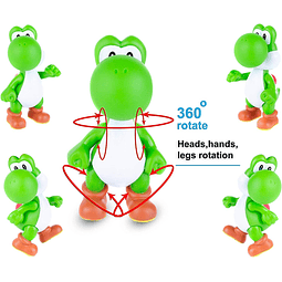 Figura De Súper Mario Bros (YoShi) 12-15cm Articulada