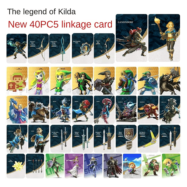 Tarjetas The Legend Of Zelda Kingdom Tears 40 Piezas