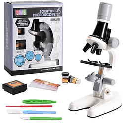 Zoom-Microscopio de Laboratorio de Biología para niños, Kit de experimento de ciencia escolar, juguetes científicos educativos, 1200x
