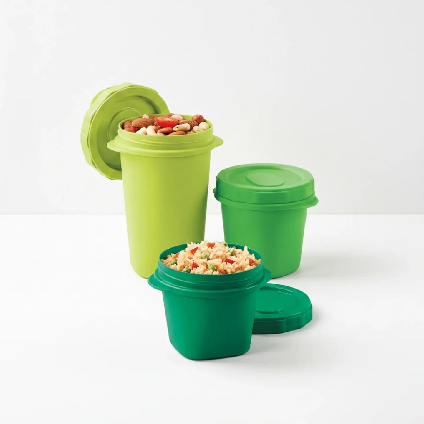 Set 3 Contenedores Verdes | Tapa Rosca | 550 ml y 950 ml 5