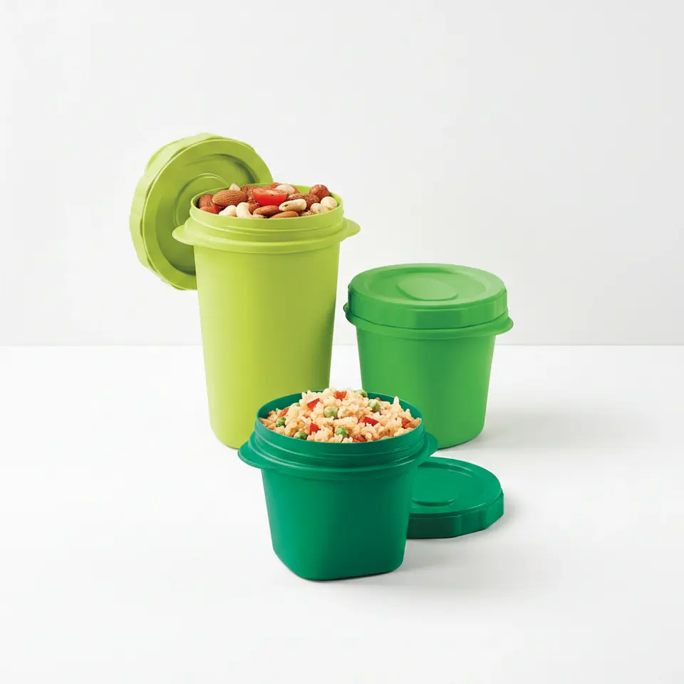 Set 3 Contenedores Verdes | Tapa Rosca | 550 ml y 950 ml 5