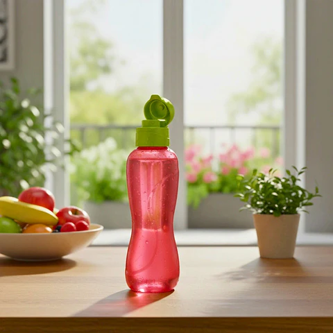 Botella Reutilizable Fresa Kiwi 500ml Tapa Flip Top