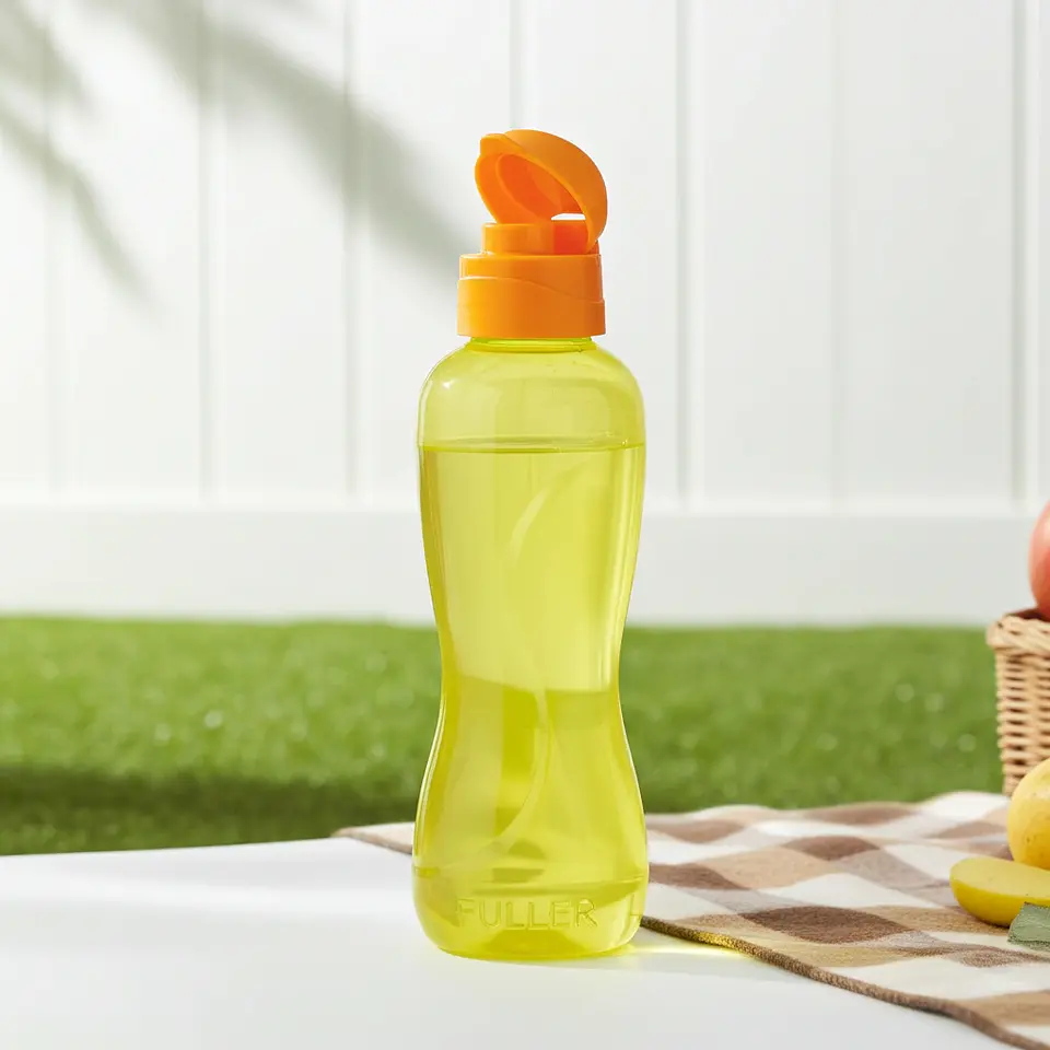Botella Reutilizable Amarillo 500ml Tapa Flip Top 4