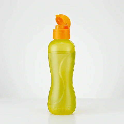 Botella Reutilizable Amarillo 500ml Tapa Flip Top