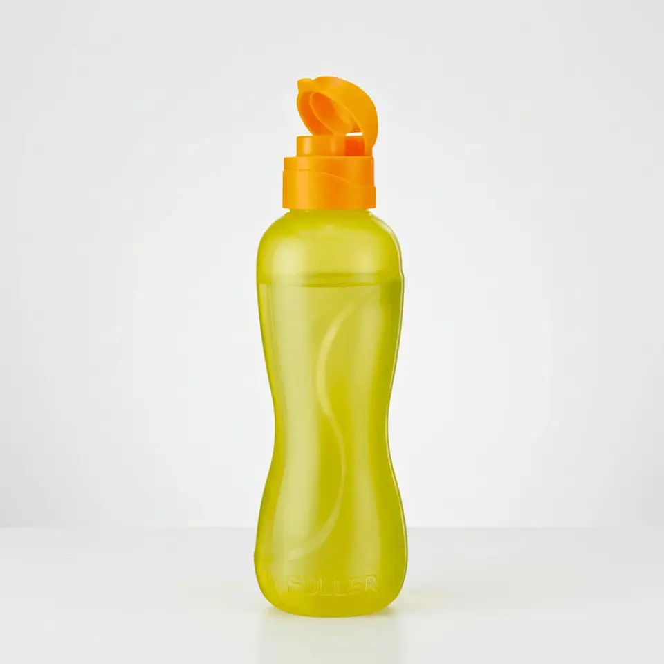 Botella Reutilizable Amarillo 500ml Tapa Flip Top 1
