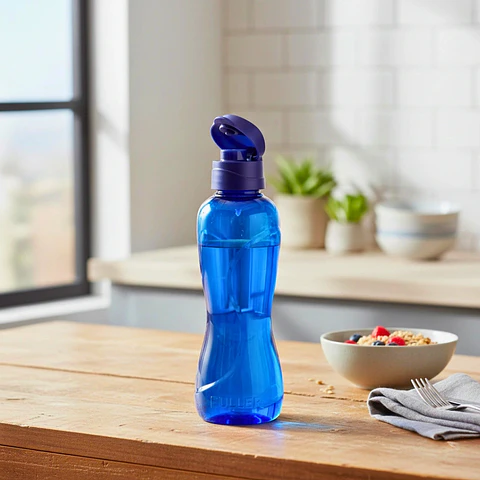 Botella Reutilizable Azul Navy 500ml Tapa Flip Top