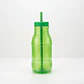 Botella con Popote Traslúcida verde 1.2 Litros - Miniatura 1