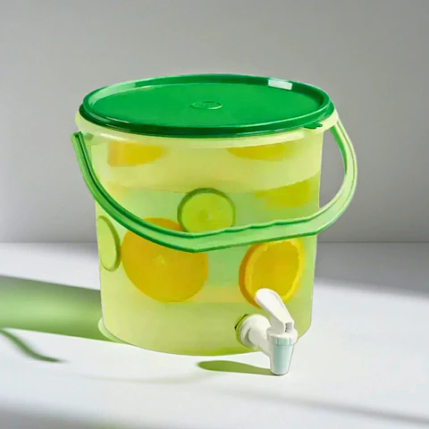 Bote Dispensador Verde con Llave y Asa | 5 L