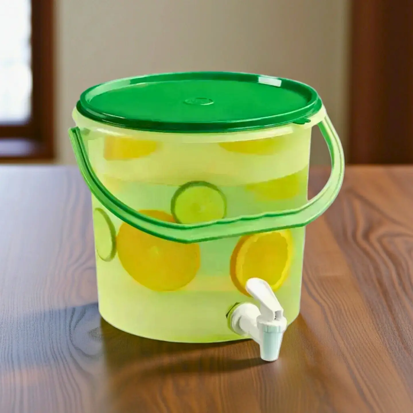 Bote Dispensador Verde con Llave y Asa | 5 L 6