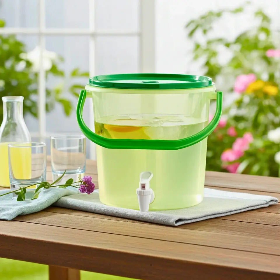 Bote Dispensador Verde con Llave y Asa | 5 L 4