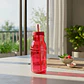 Botella con Popote Traslúcida Roja 1.2 Litros - Miniatura 3