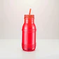 Botella con Popote Traslúcida Roja 1.2 Litros - Miniatura 6