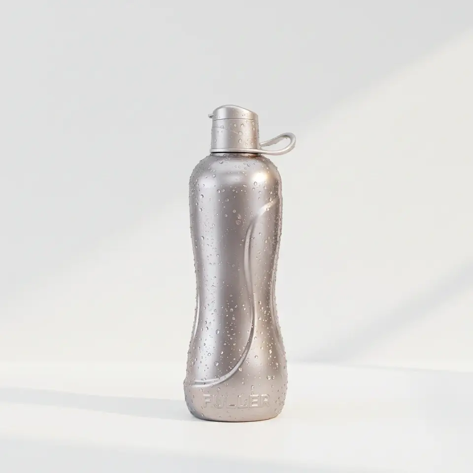 Botella Jumbo Plata 2 Litros Flip Top con Asa 4