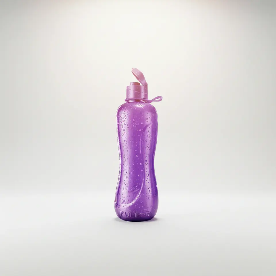 Botella Jumbo Morada 2 Litros Flip Top con Asa 4