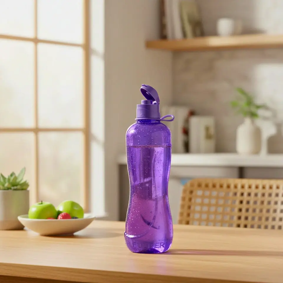 Botella Jumbo Morada 2 Litros Flip Top con Asa 3