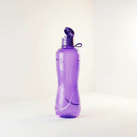 Botella Jumbo Morada 2 Litros Flip Top con Asa