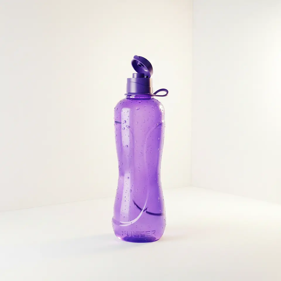 Botella Jumbo Morada 2 Litros Flip Top con Asa 1