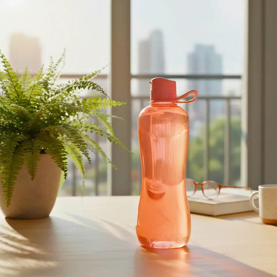 Botella Jumbo Rosa Gold 2 Litros Flip Top con asa 2